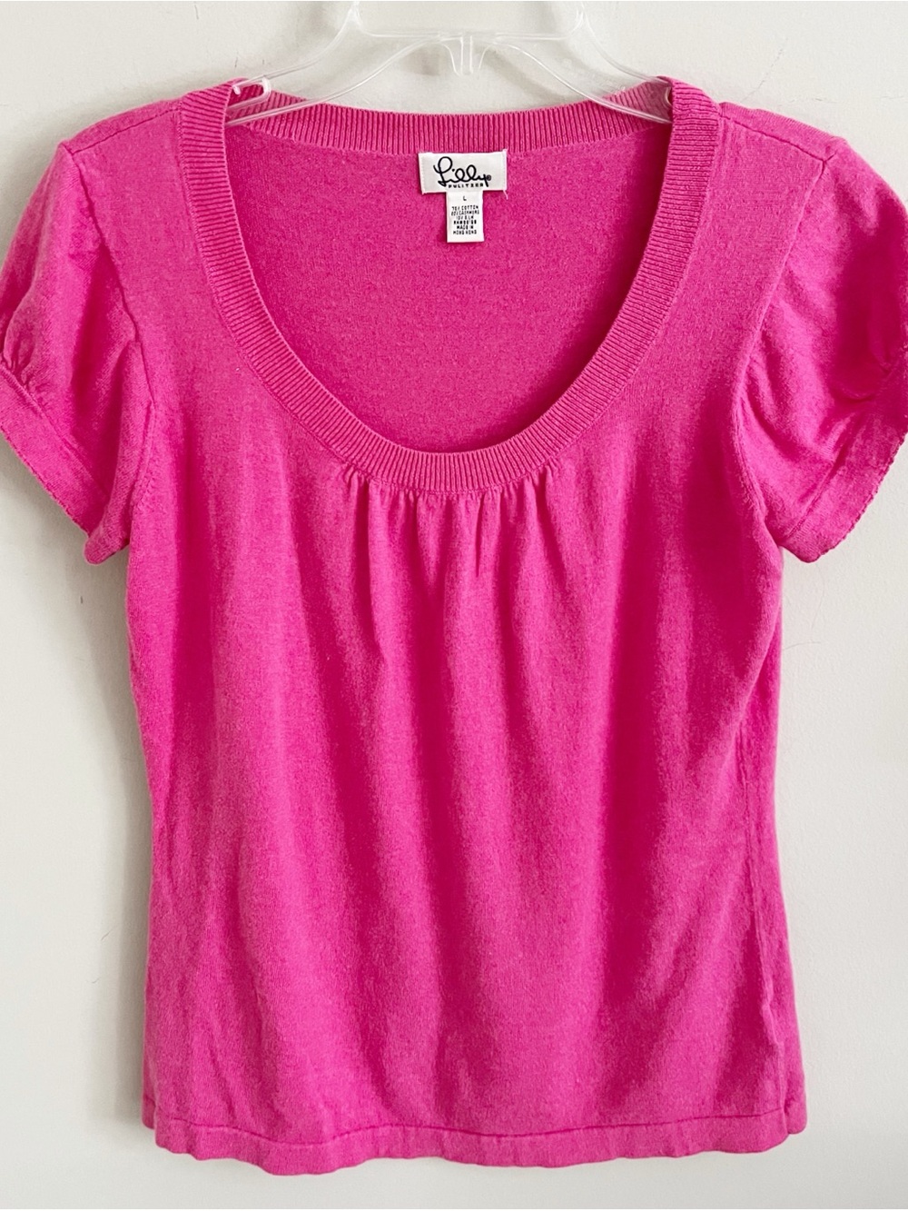 Lilly Pulitzer “white tag vintage” scoop neck silk/cashmere/cotton sweater